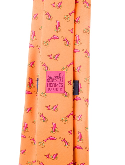 Hermès Silk Printed Tie