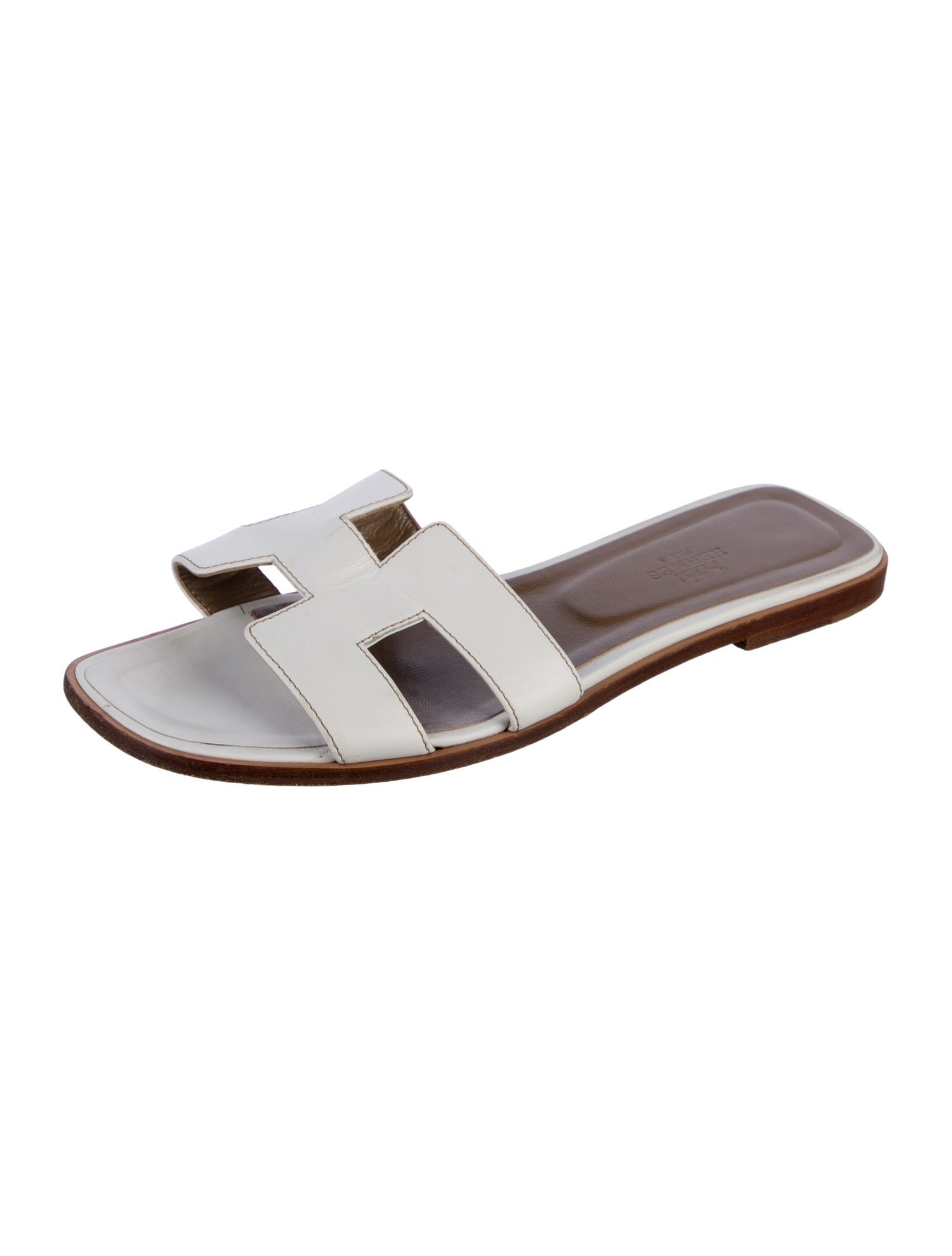 Hermès Oran Leather Slides