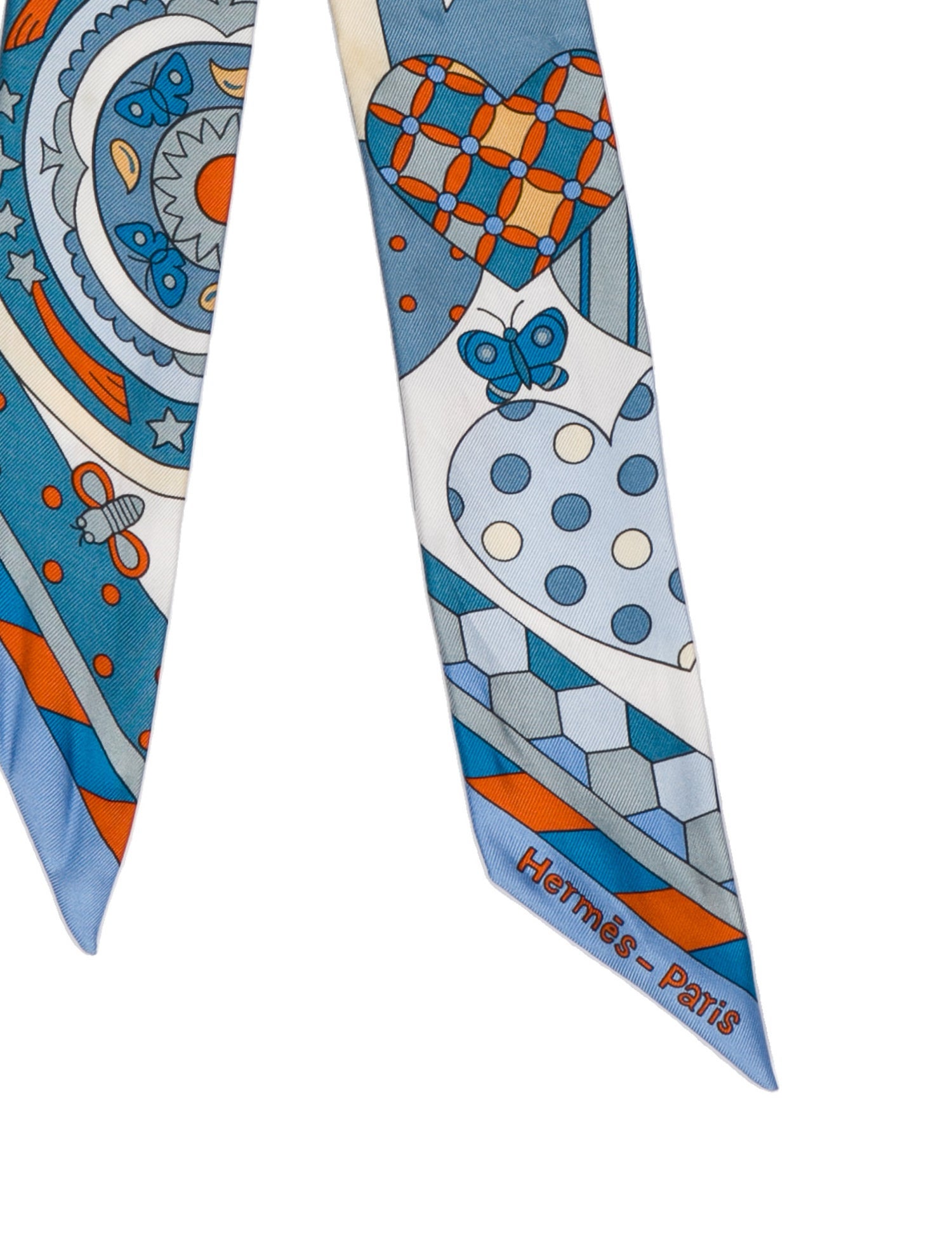 Hermès Les Murmures de la Foret Silk Twilly Scarf