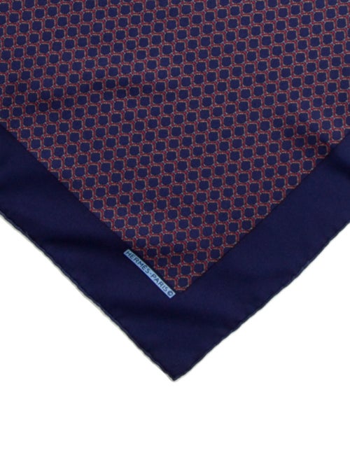Hermès Printed Silk Pocket Square