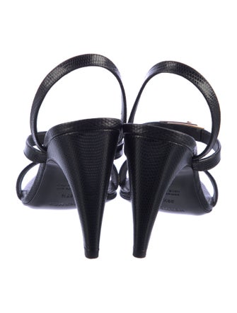 Hermès Glamour 95 H Logo Slingback Sandals