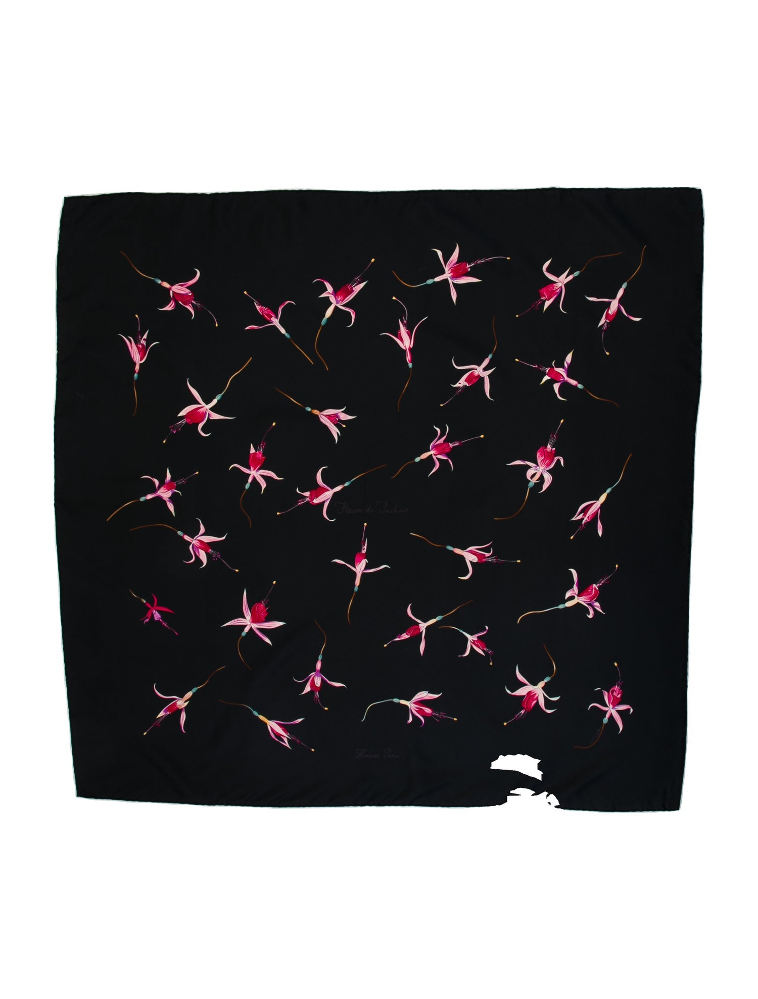Hermès Fleurs de Fuchsia Silk Scarf