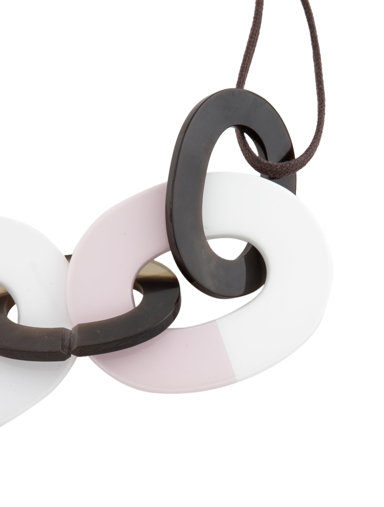 Hermès Horn, Lacquer & Cord Karamba Collar Necklace