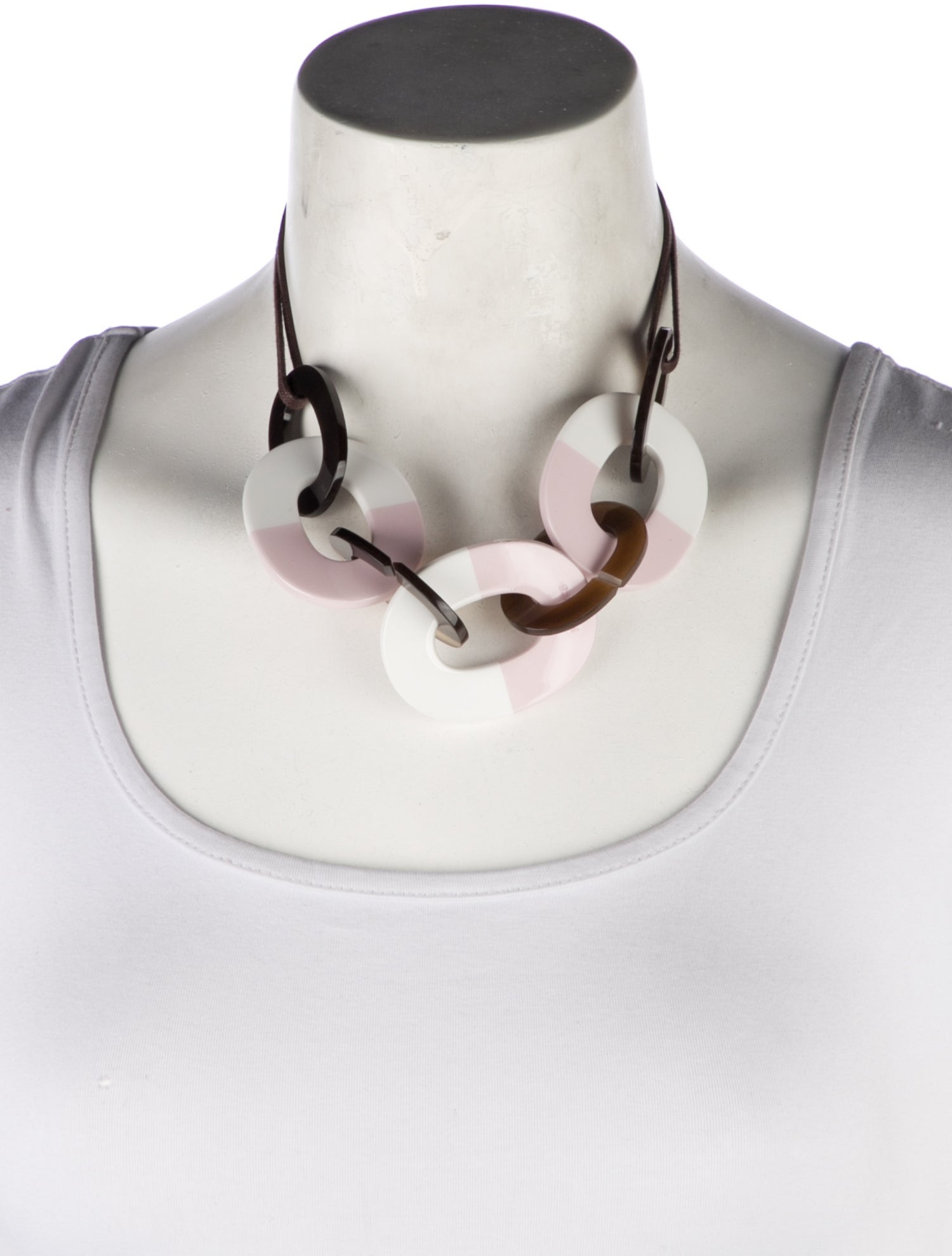 Hermès Horn, Lacquer & Cord Karamba Collar Necklace