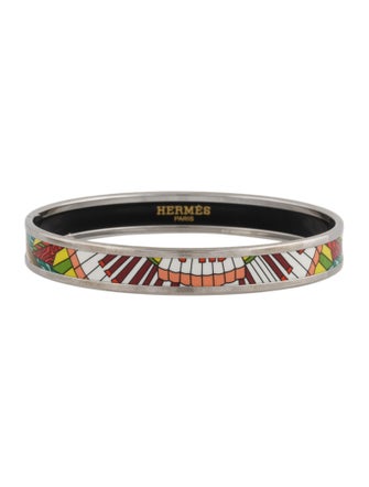 Hermès Narrow Enamel Bangle Bracelet