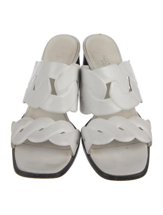 Hermès Gaby 60 Leather Slides