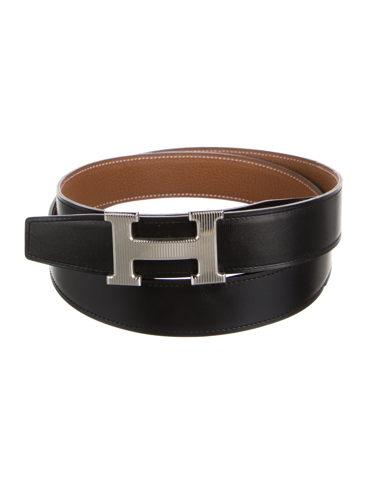 Hermès Reversible 32 mm H Strié Belt Kit