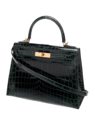 Hermès Shiny Niloticus Crocodile Kelly II Sellier 28
