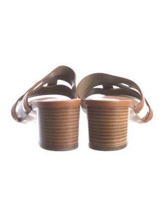 Hermès Amica Leather Slides