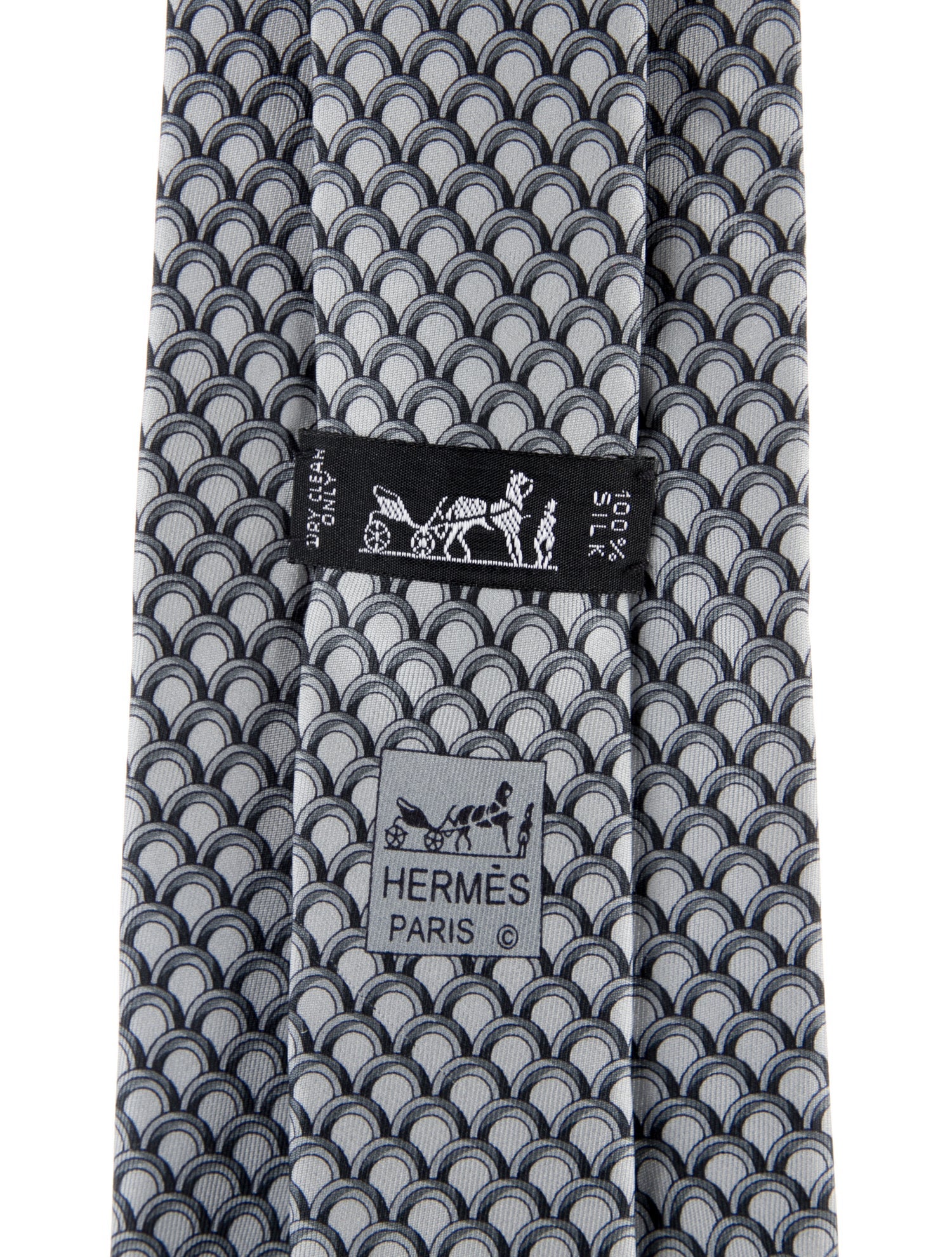 Hermès Printed Silk Tie