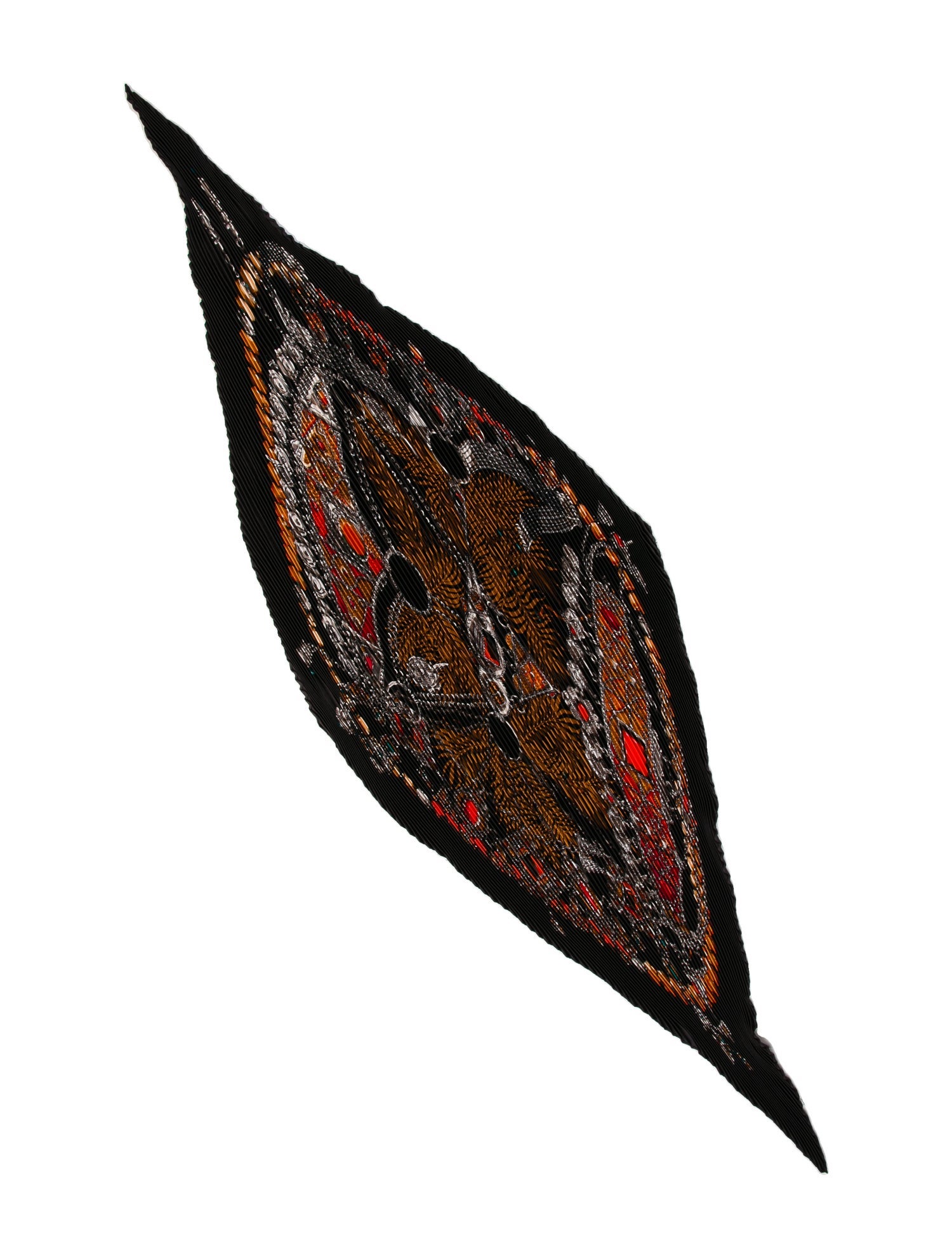 Hermès Terres Precieuses Silk Plissé Scarf