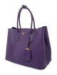 Prada Saffiano Cuir Leather Double Bag Large