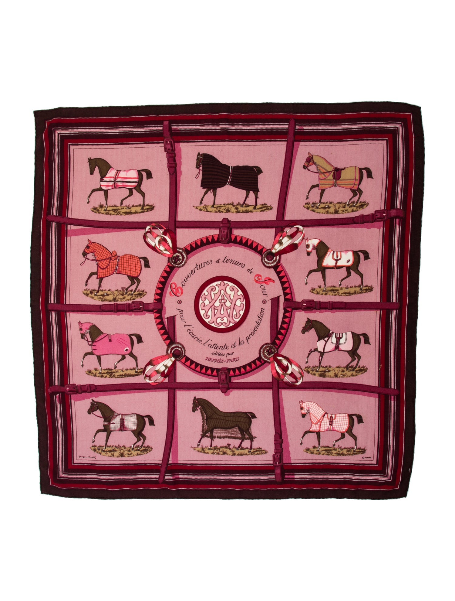 Hermès Wedgwood Silk Scarf - Blue Scarves and Shawls