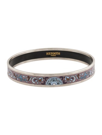 Hermès Narrow Enamel Bangle Bracelet