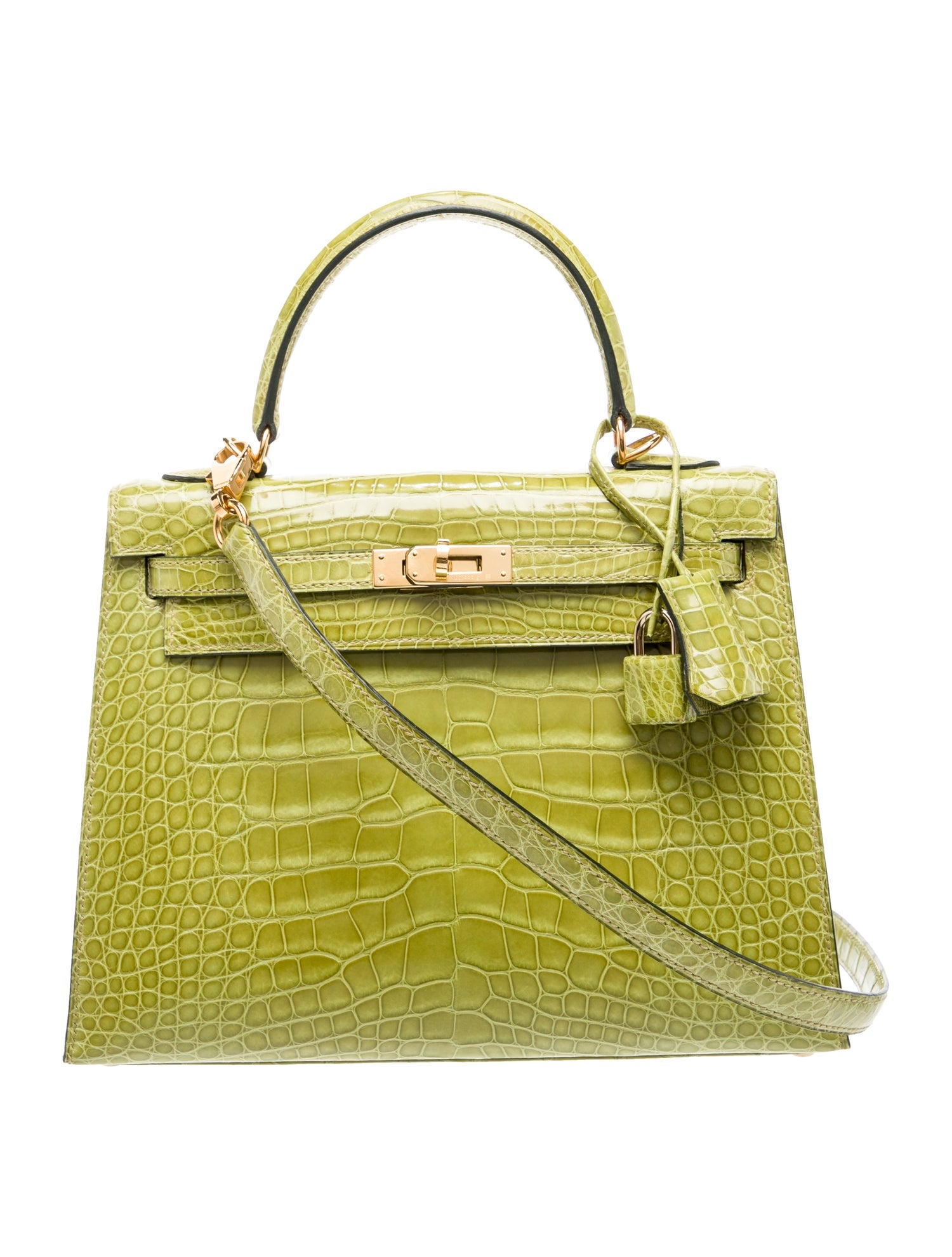 Hermès Shiny Alligator Kelly II Sellier 25