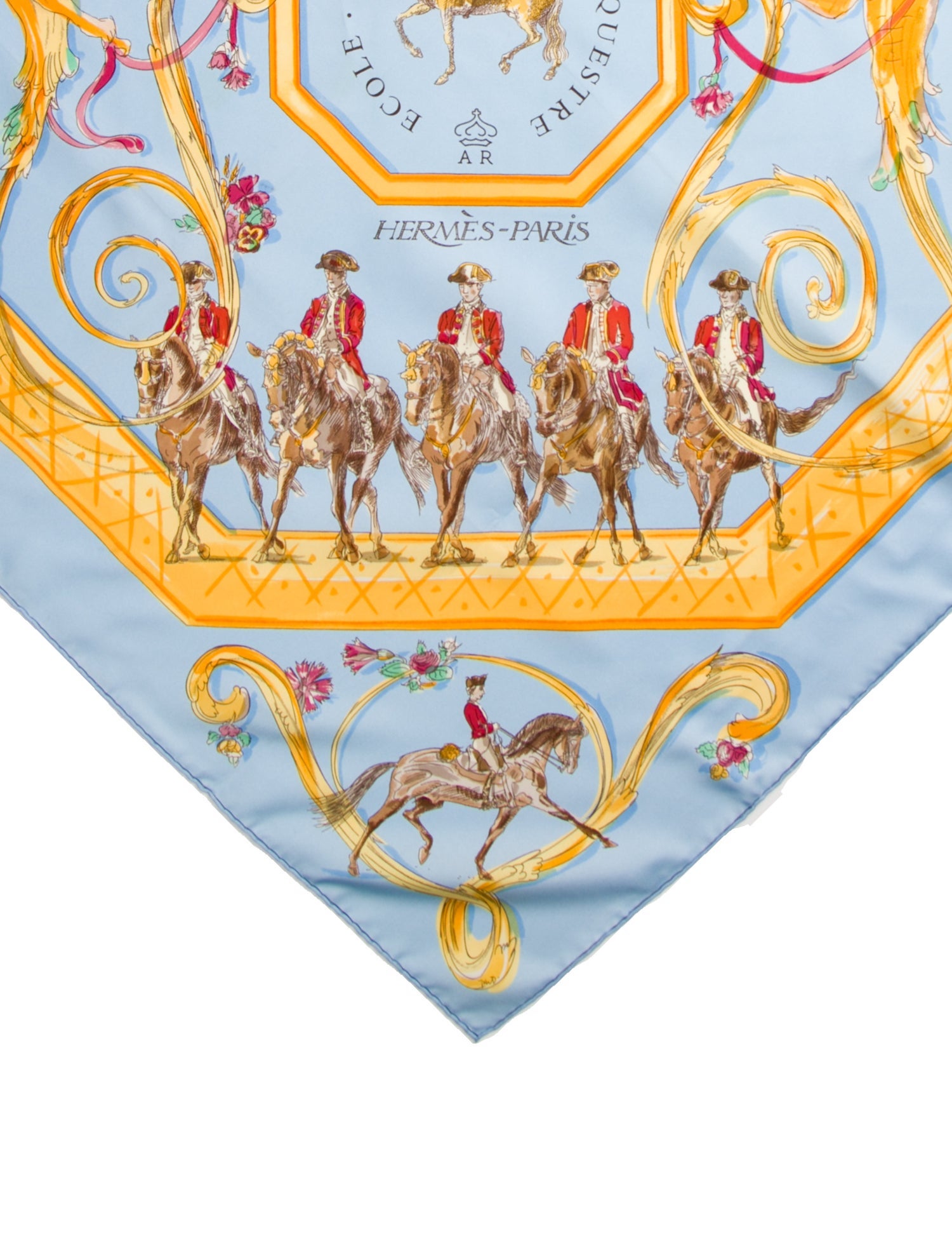 Hermès Ecole Portugaise d'Art Equestre Silk Scarf