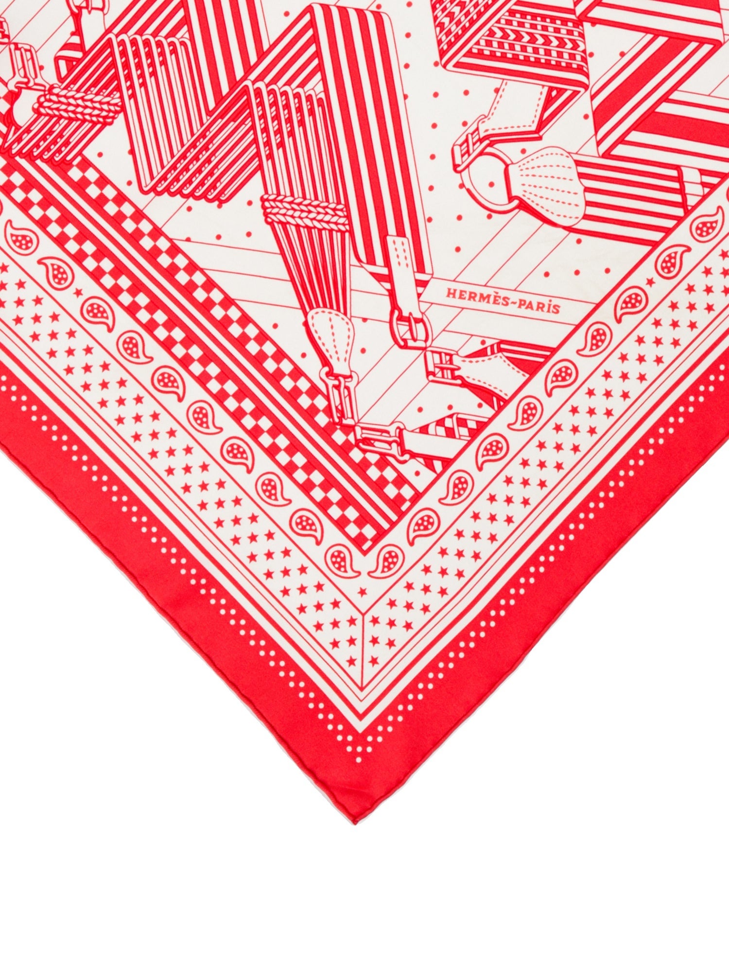 Hermès Sangles en Zigzag Silk Scarf