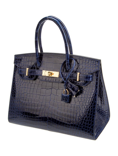 Hermès 2022 Shiny Porosus Crocodile Birkin Sellier 30