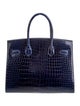 Hermès 2022 Shiny Porosus Crocodile Birkin Sellier 30