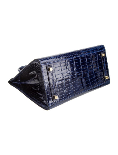 Hermès 2022 Shiny Porosus Crocodile Birkin Sellier 30