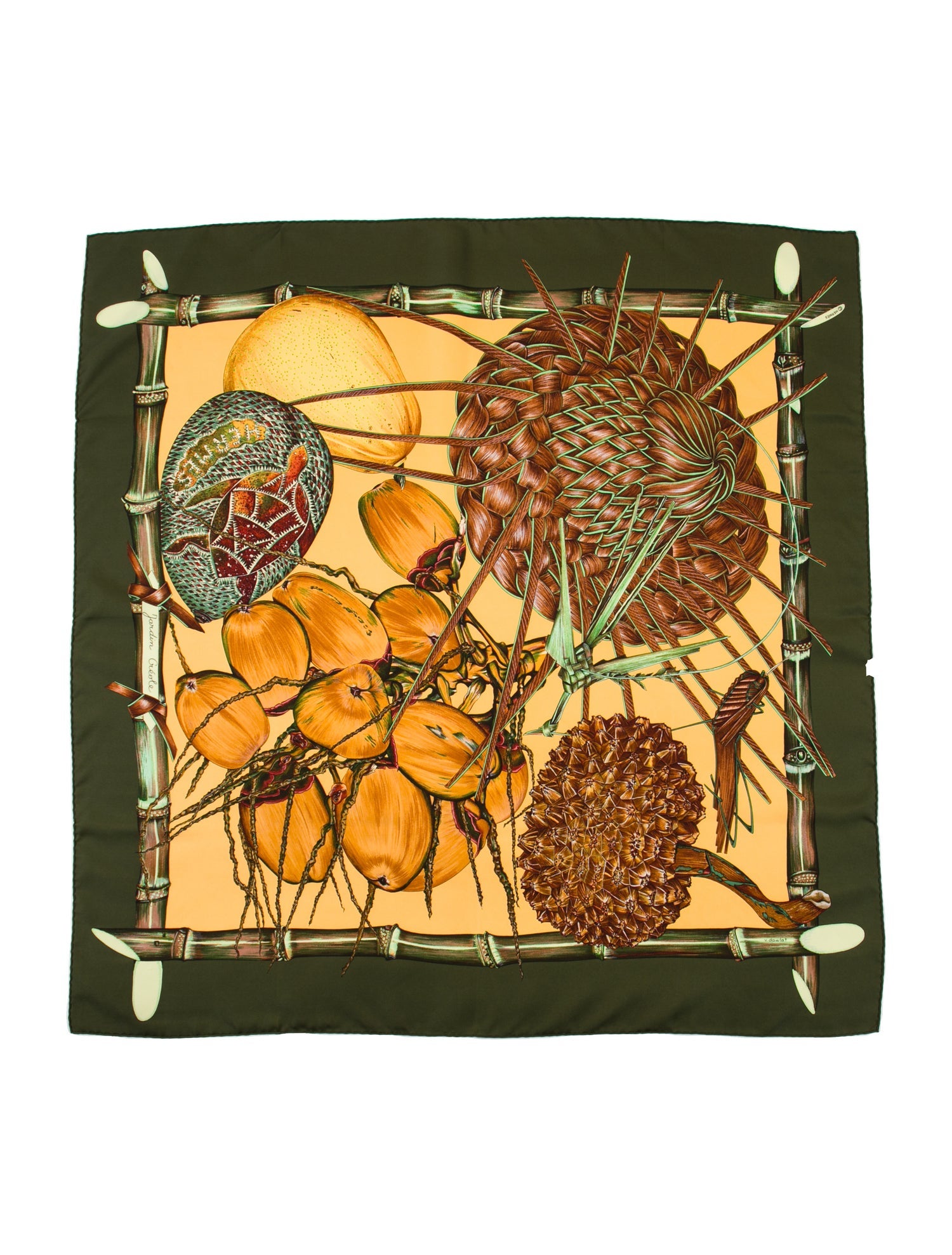 Hermès Jardin Creole Silk Scarf