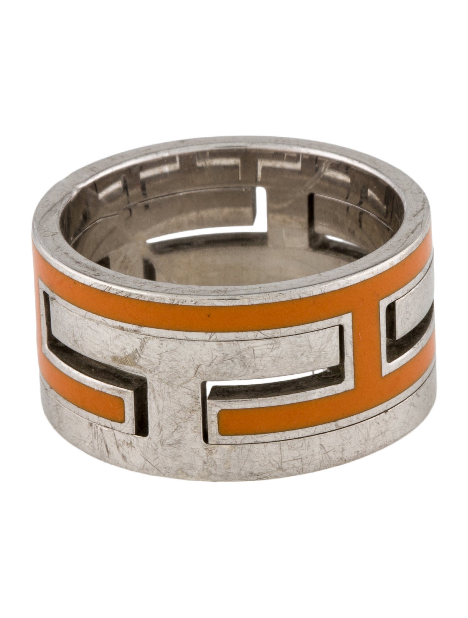 Hermès Enamel Arcane Moveable H Ring