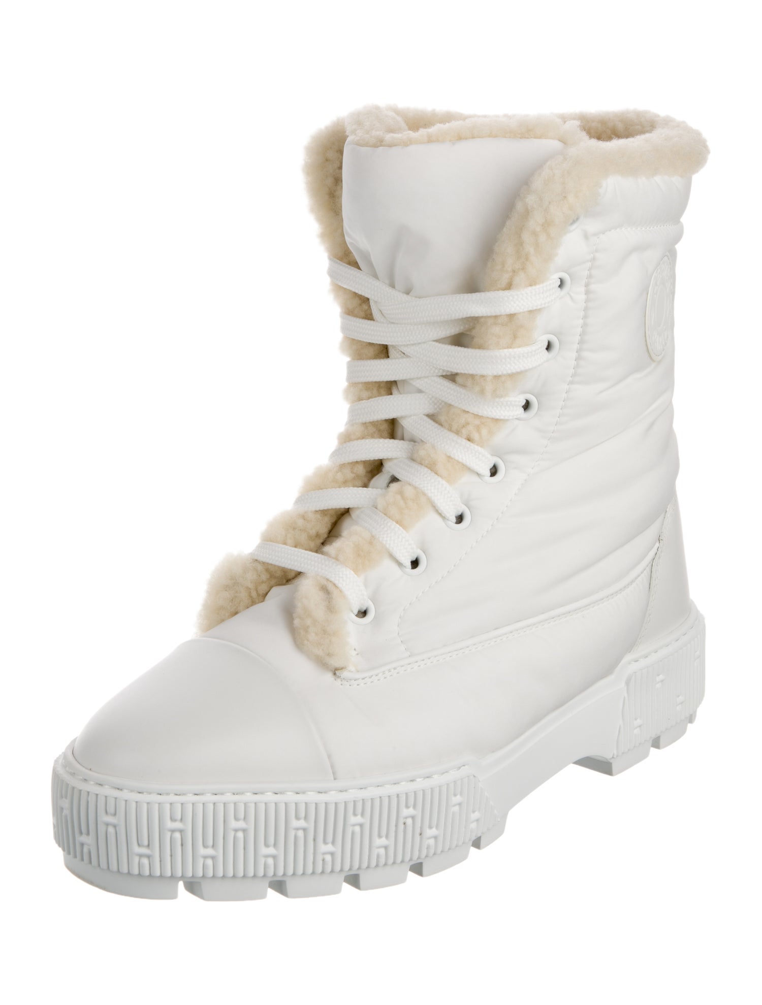 Hermès Fresh Nylon Combat Boots