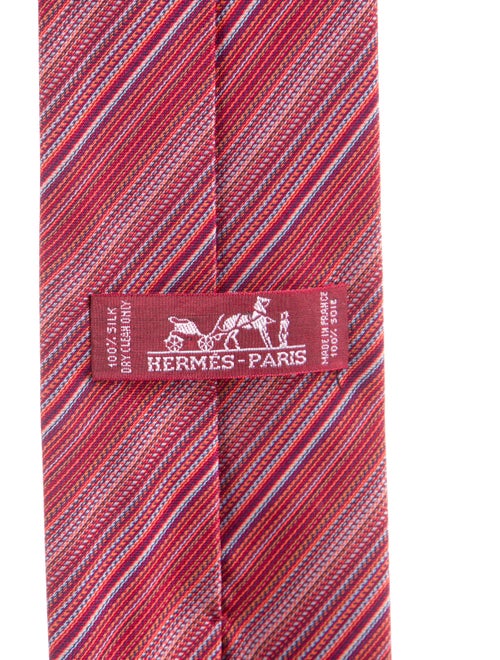 Hermès Striped Silk Tie