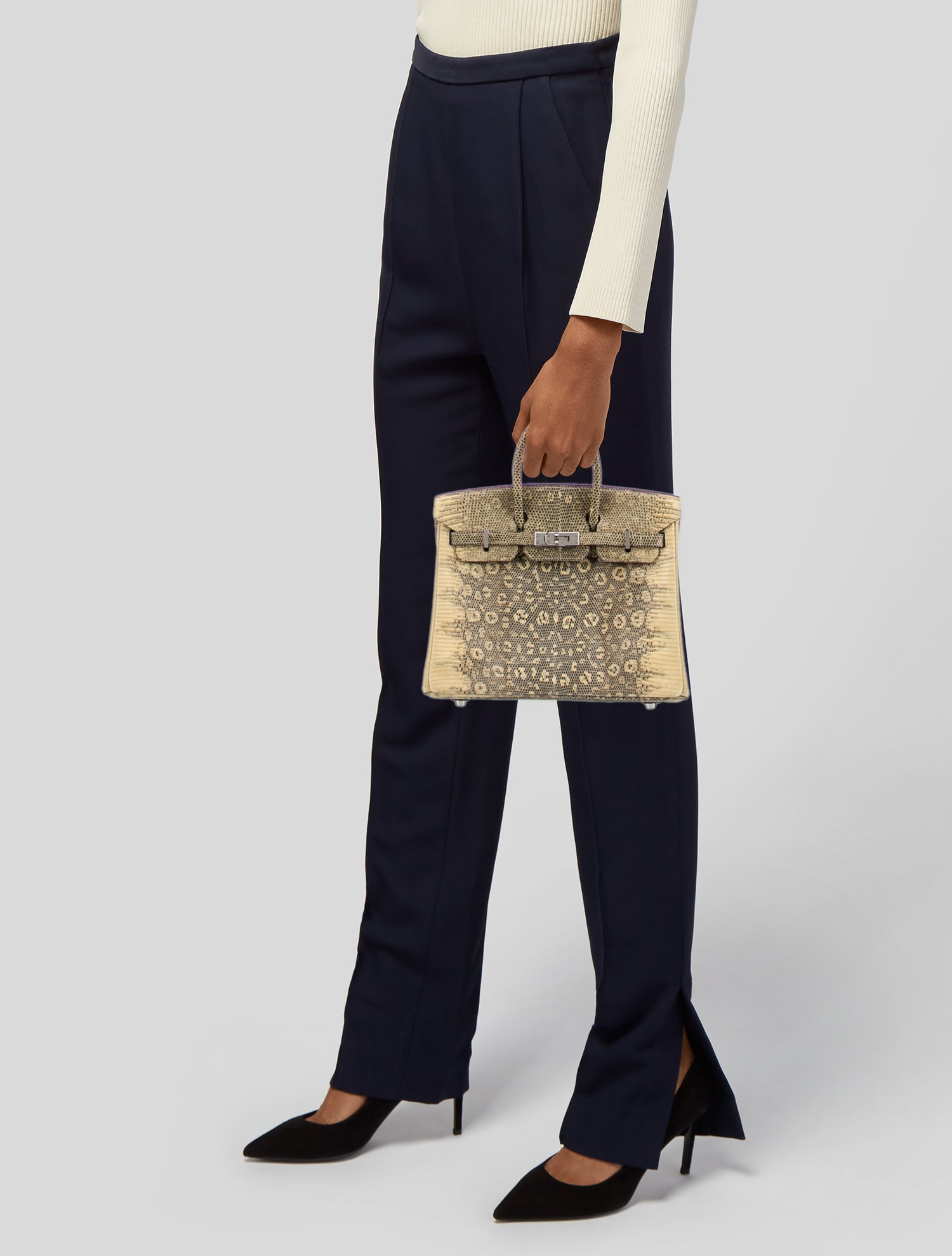 Hermès Ombre Varanus Salvator Lizard Birkin 25