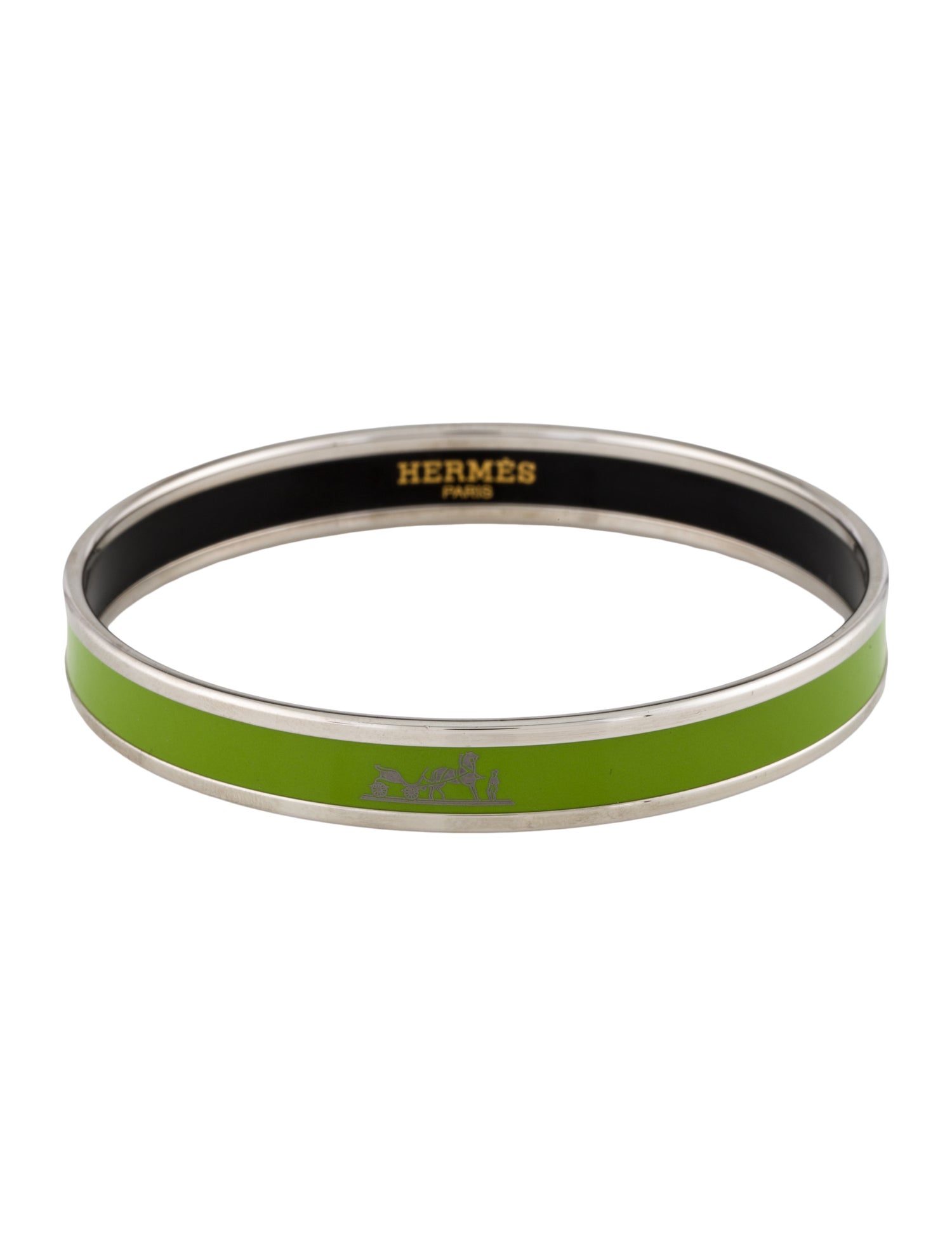 Hermès Enamel Calèche Narrow Bangle