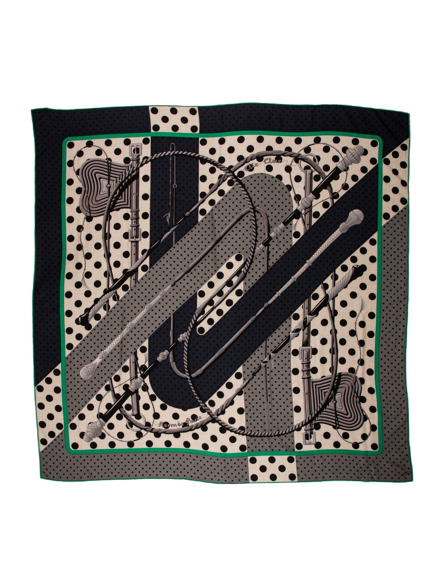 Hermès Clic Clac a Pois Cashmere Shawl