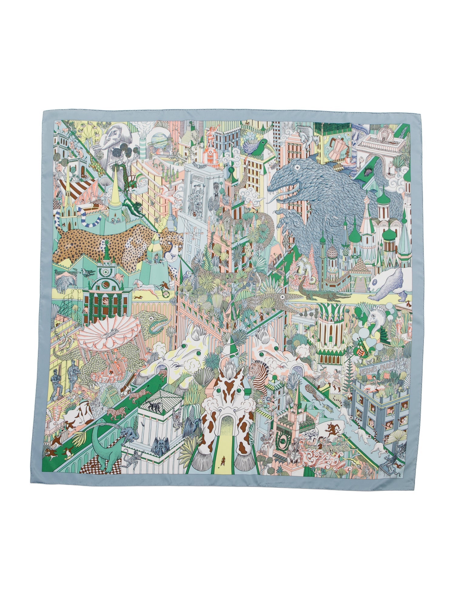 Hermès Animapolis Silk Shawl