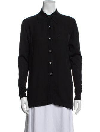 Hermès Long Sleeve Button-Up Top