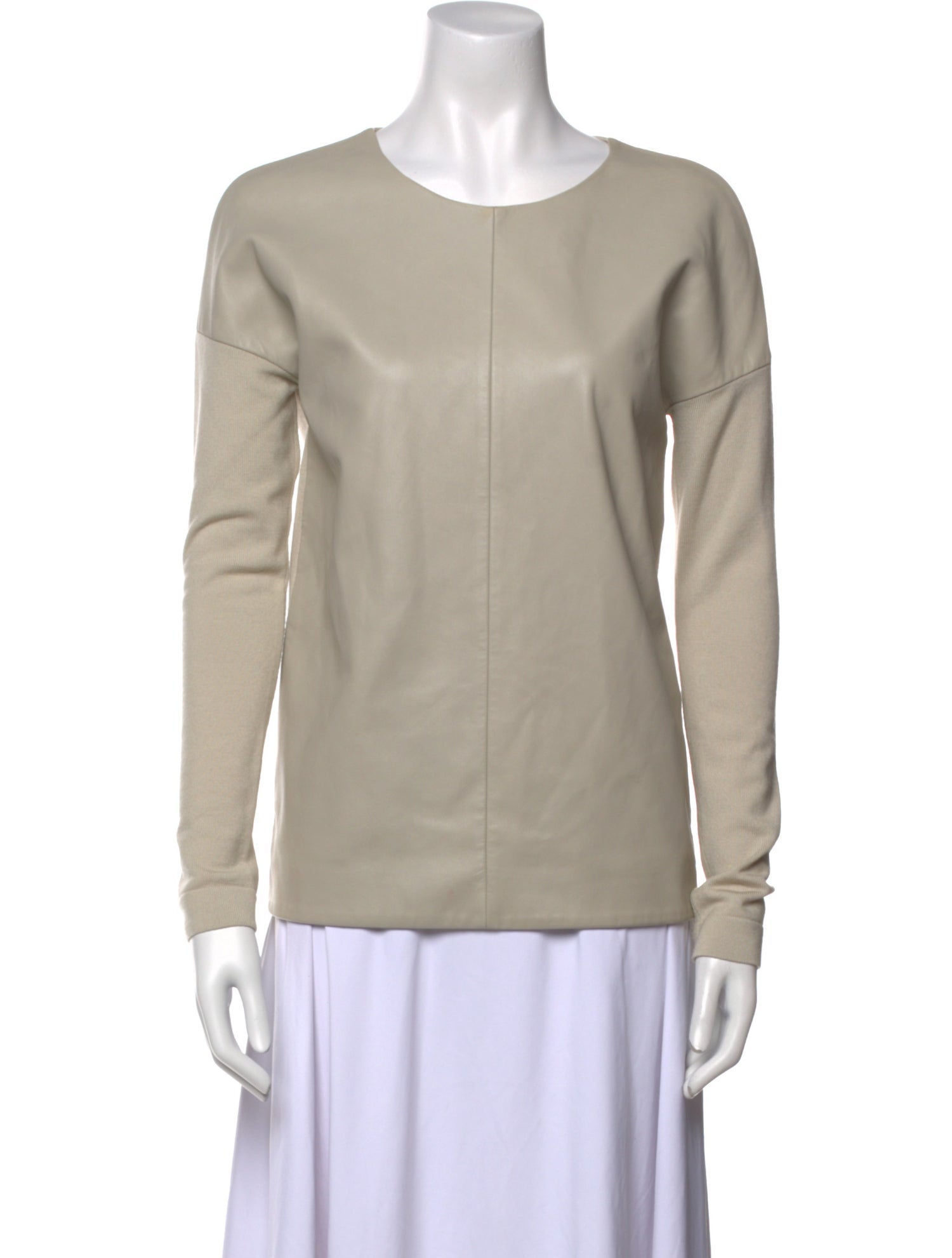 Hermès Lambskin Scoop Neck Top