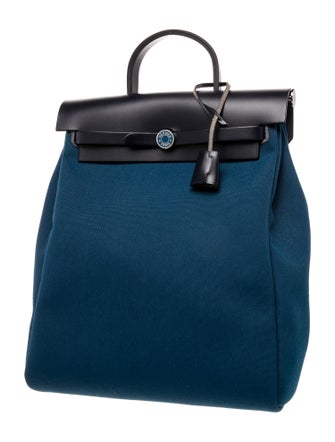 Hermès Toile Herbag a Dos Zip Retourne Backpack
