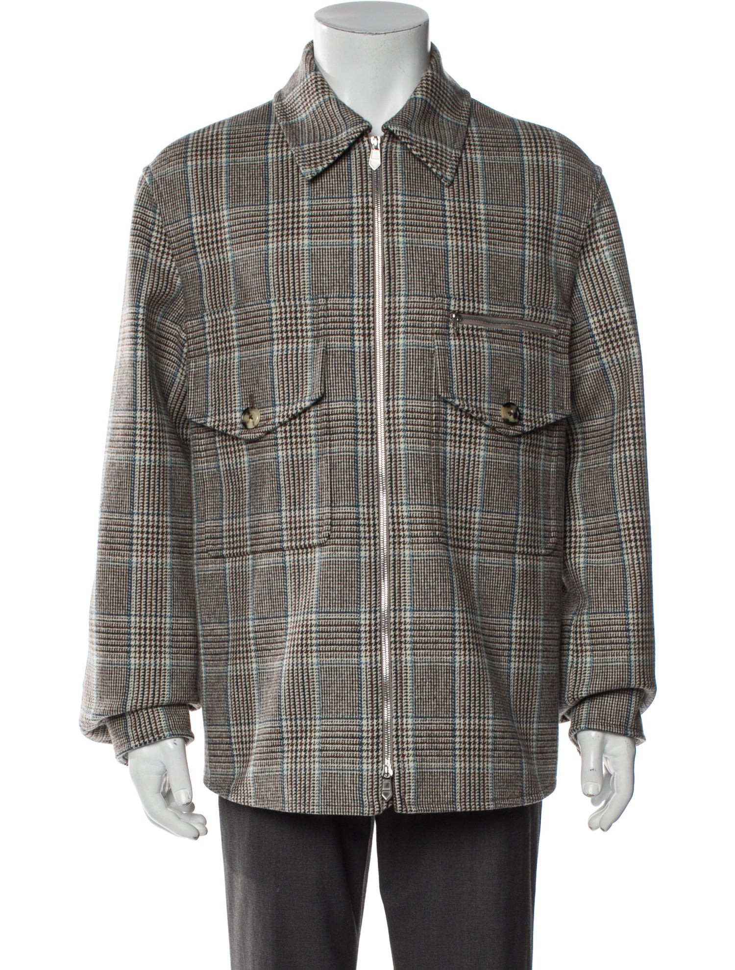 Hermès Plaid Print Peacoat w/ Tags