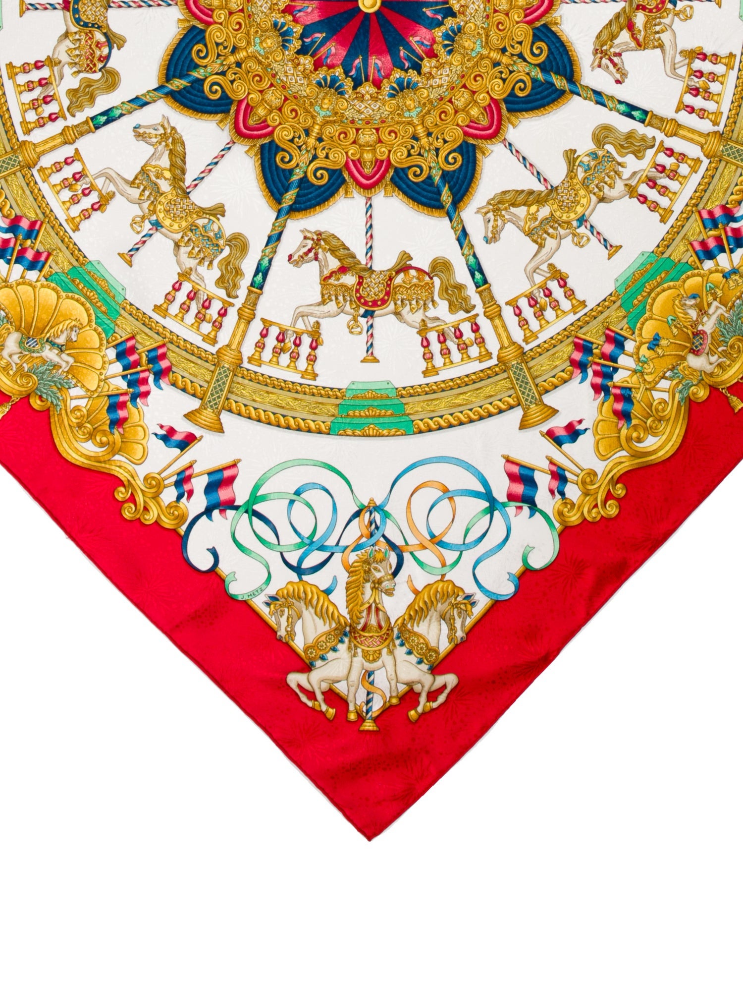 Hermès Luna Park Jacquard Silk Scarf