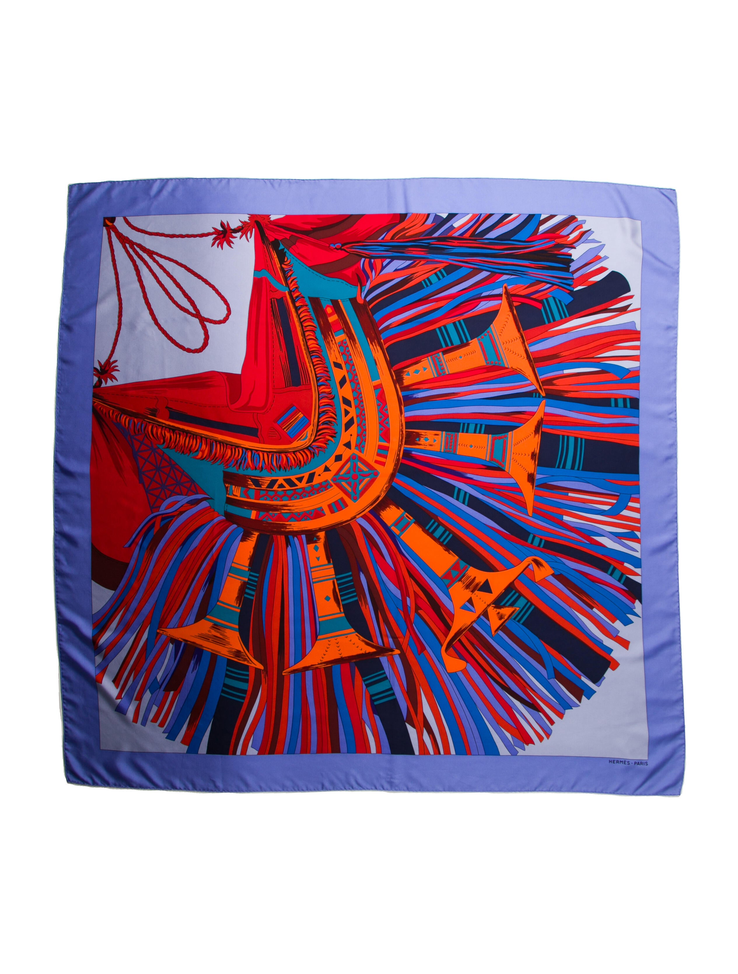 Hermès Cuirs Du Desert II Silk Shawl