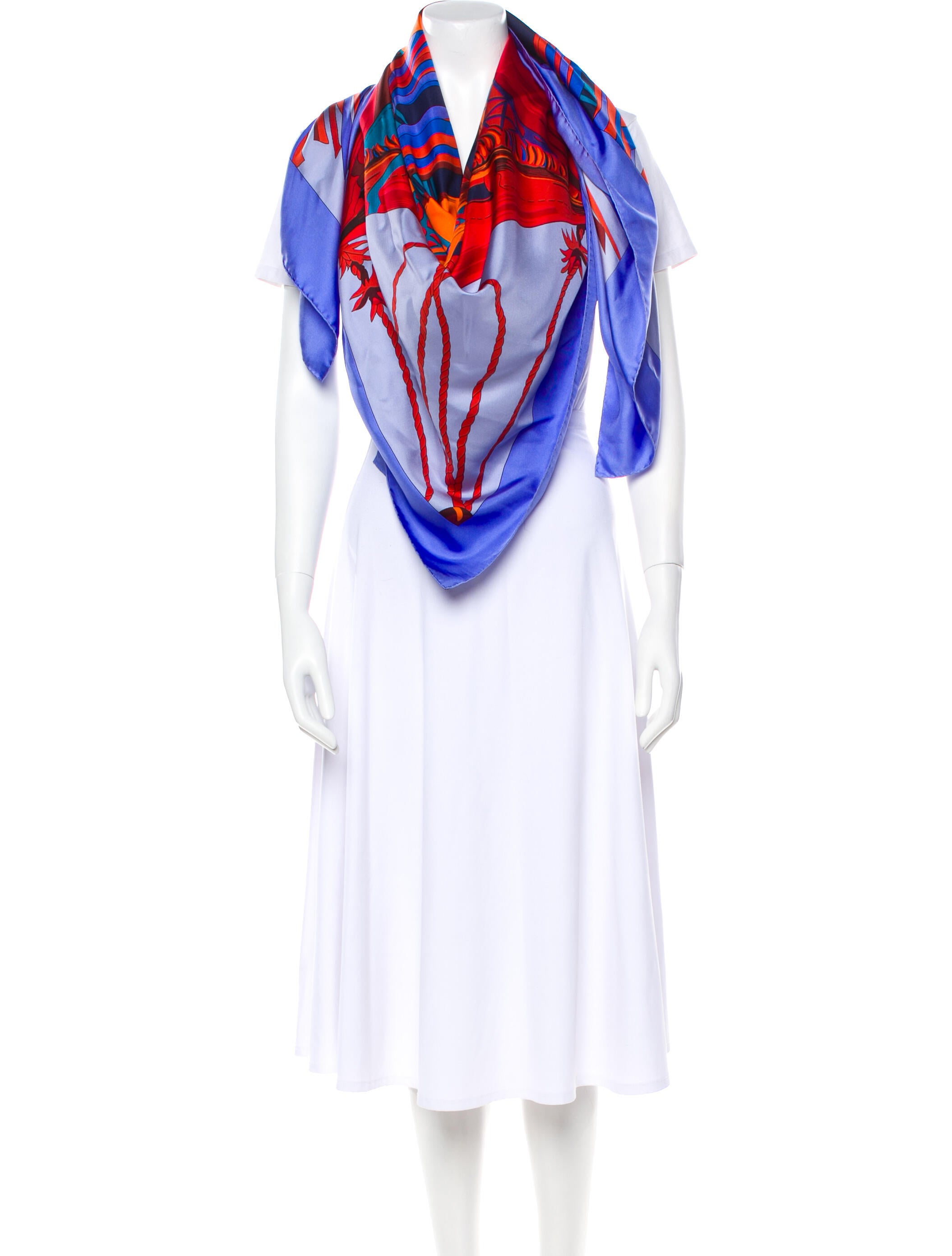 Hermès Cuirs Du Desert II Silk Shawl