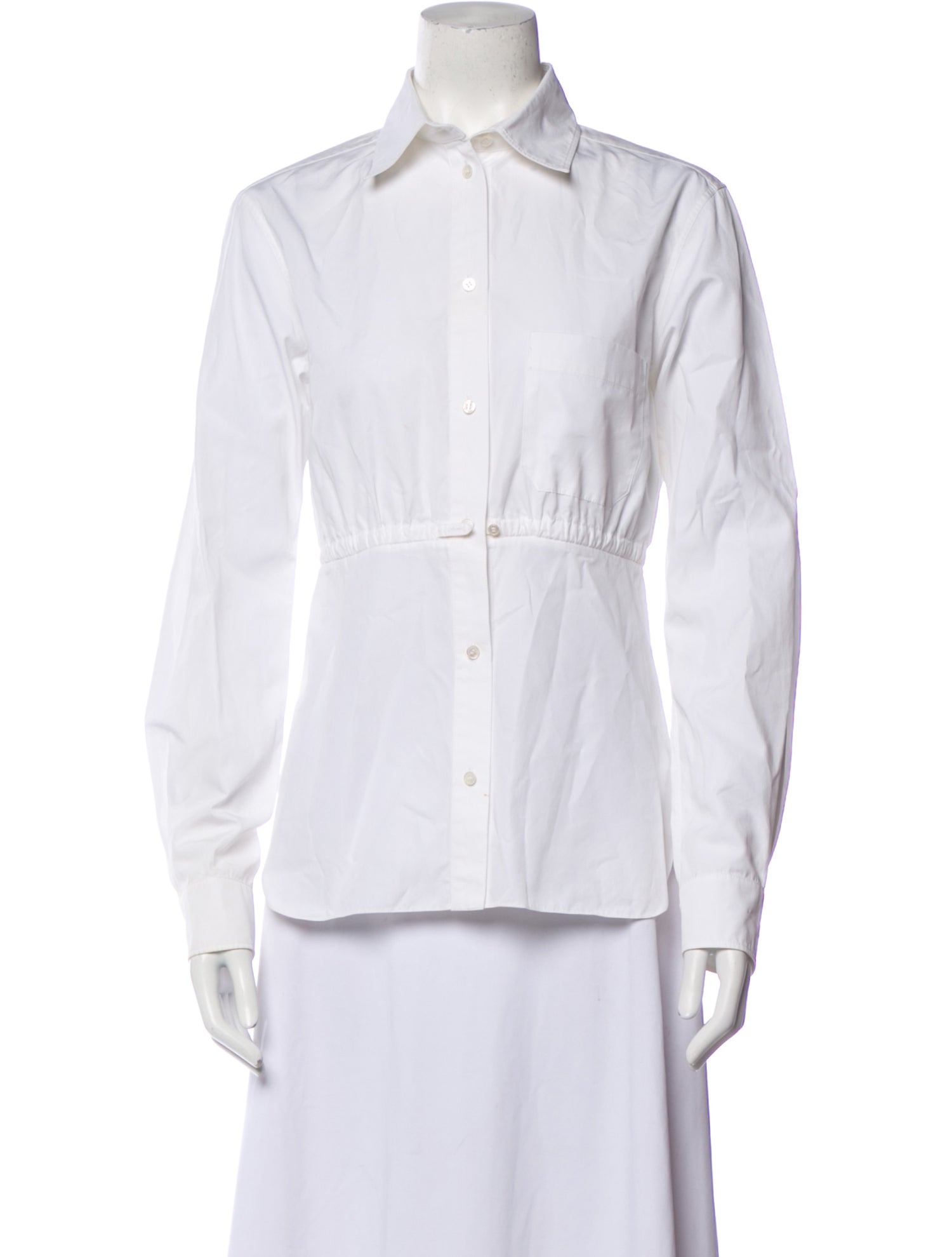 Hermès Long Sleeve Button-Up Top