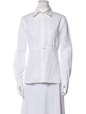 Hermès Long Sleeve Button-Up Top