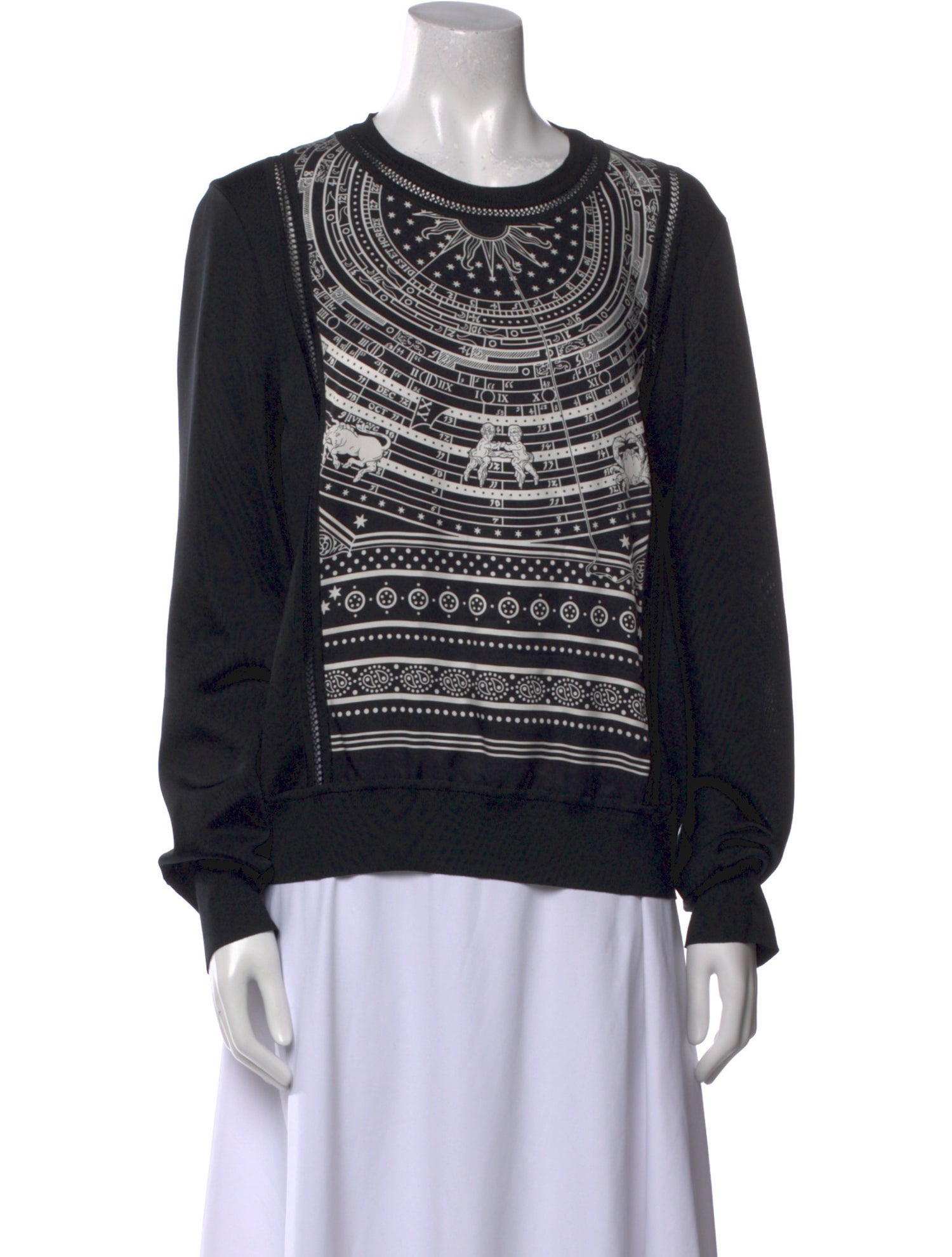 Hermès Silk Scoop Neck Sweatshirt