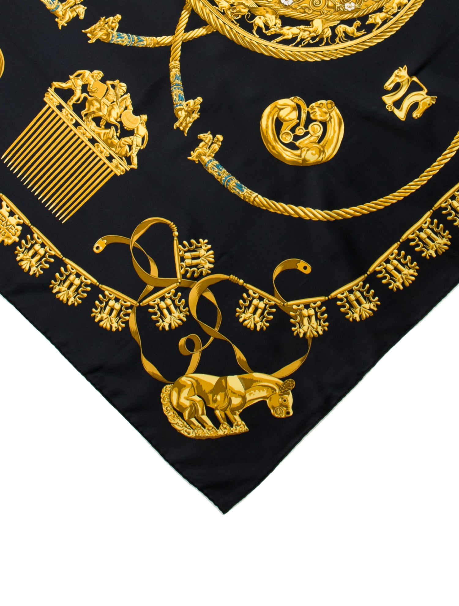 Hermès Les Cavaliers d'Or Silk Scarf