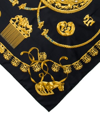 Hermès Les Cavaliers d'Or Silk Scarf