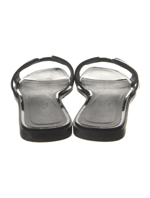 Hermès Oran Patent Leather Slides