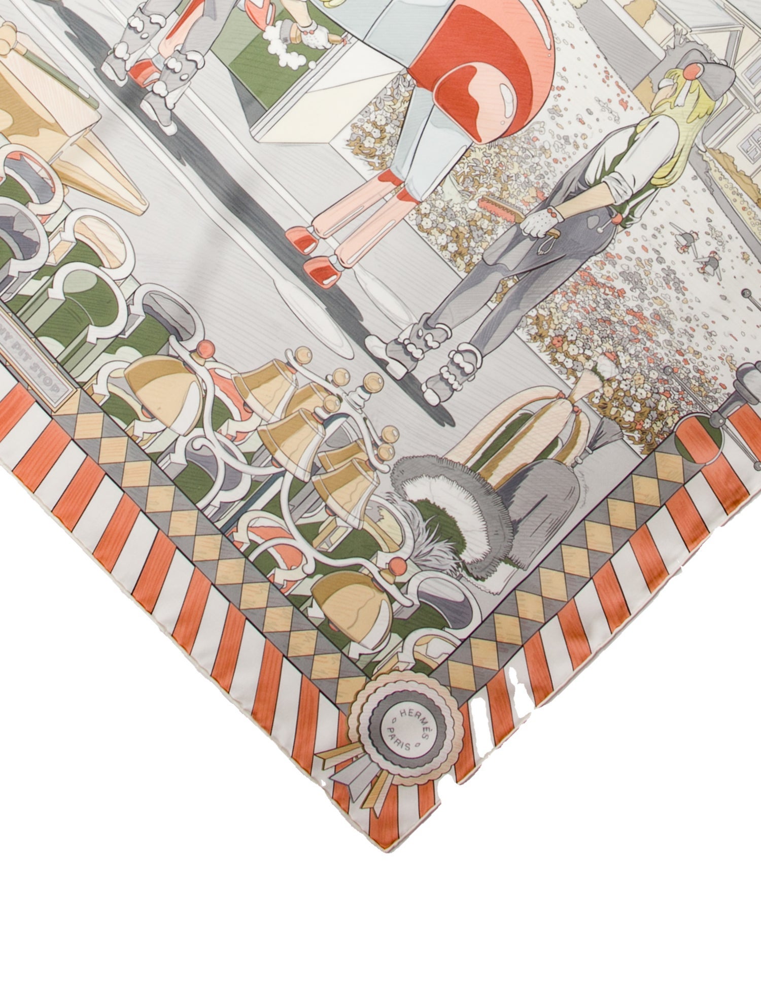 Hermès Pony Pit Stop Double Face Silk Scarf w/ Tags