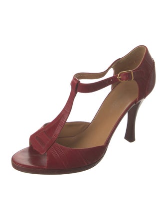 Hermès Leather T-Strap Sandals