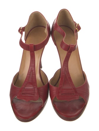 Hermès Leather T-Strap Sandals