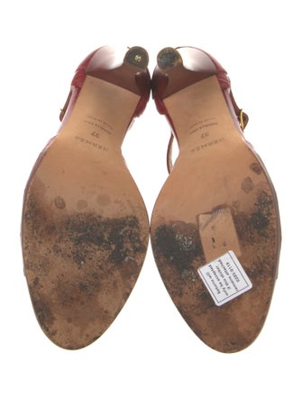 Hermès Leather T-Strap Sandals