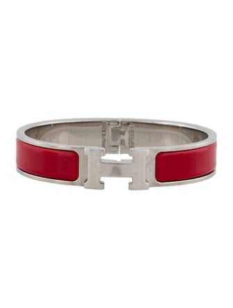 Hermès Enamel Clic H Bangle Bracelet